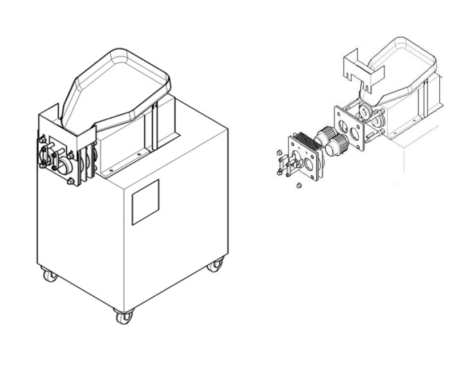 General arrangement, Caleva Model 40 Extruder